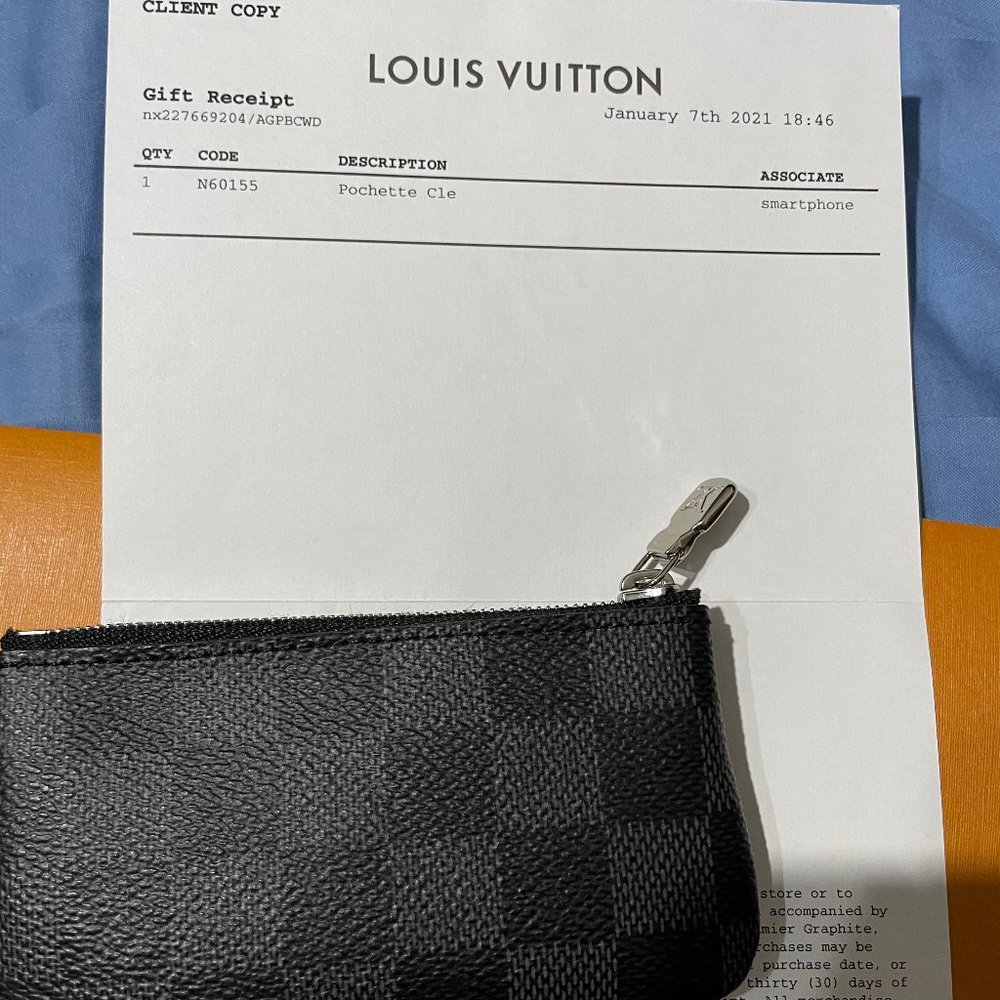 Louis Vuitton Key Cle Damier Ebene Noir